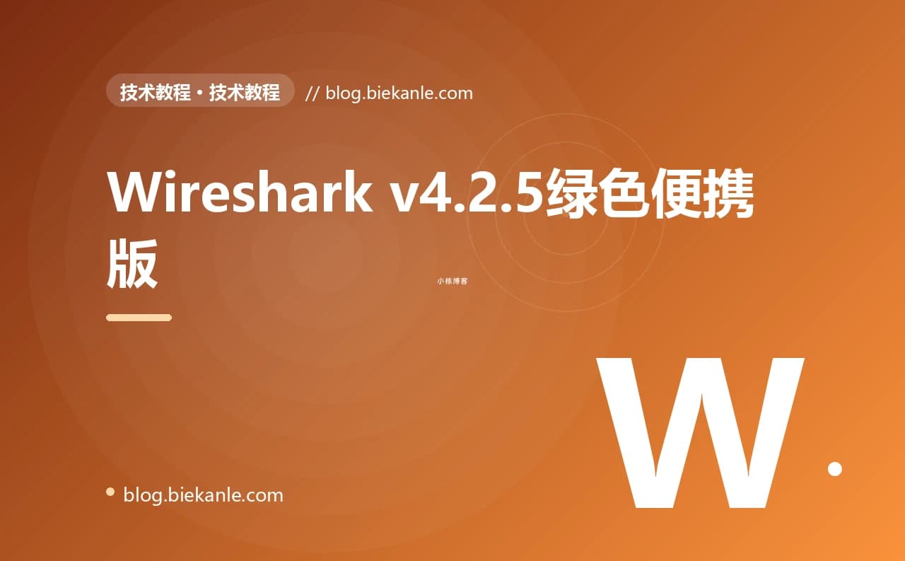 Wireshark v4.2.5绿色便携版