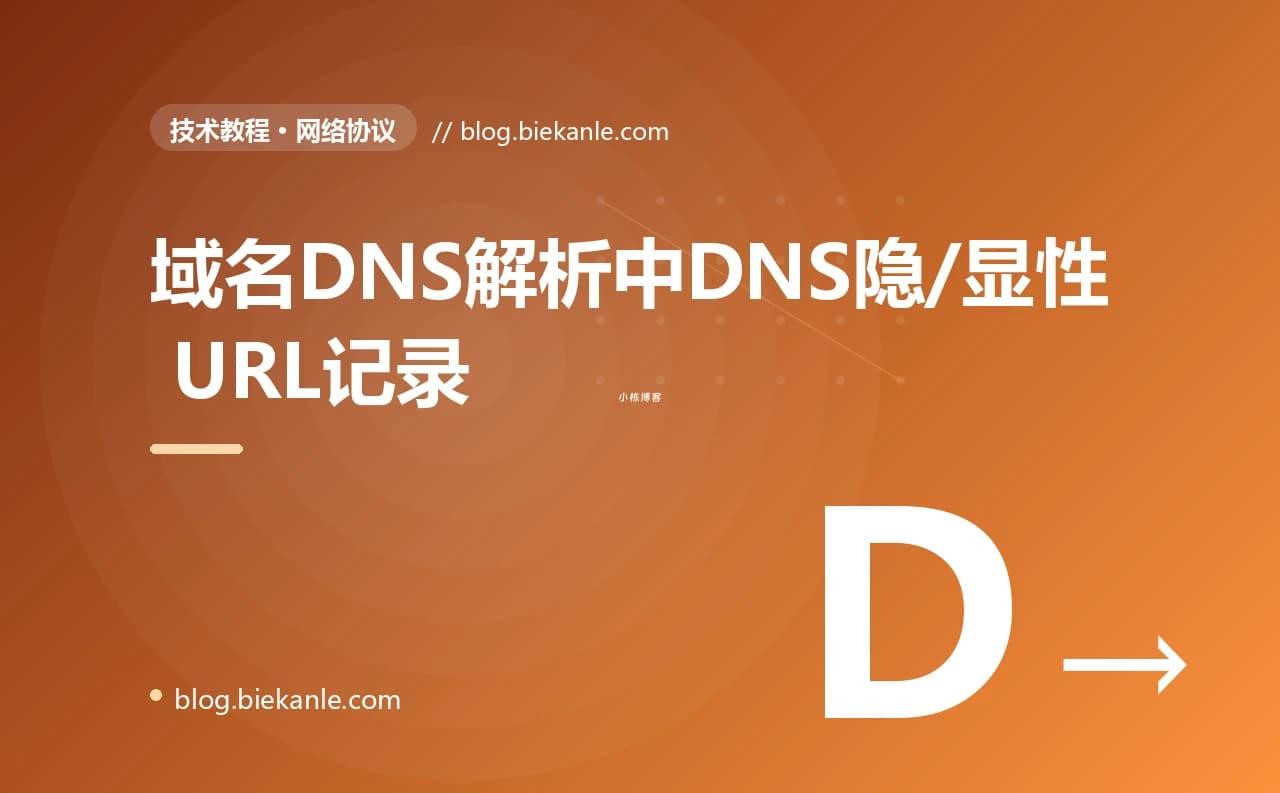 域名DNS解析中DNS隐/显性 URL记录