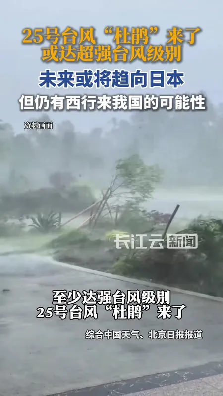25号台风“杜鹃”未来或将趋向日本