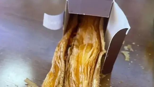 鲍师傅超长蛋挞 全是皮没蛋液