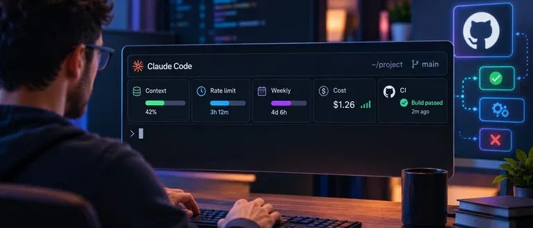开源工具为Claude Code增加用量与CI状态面板