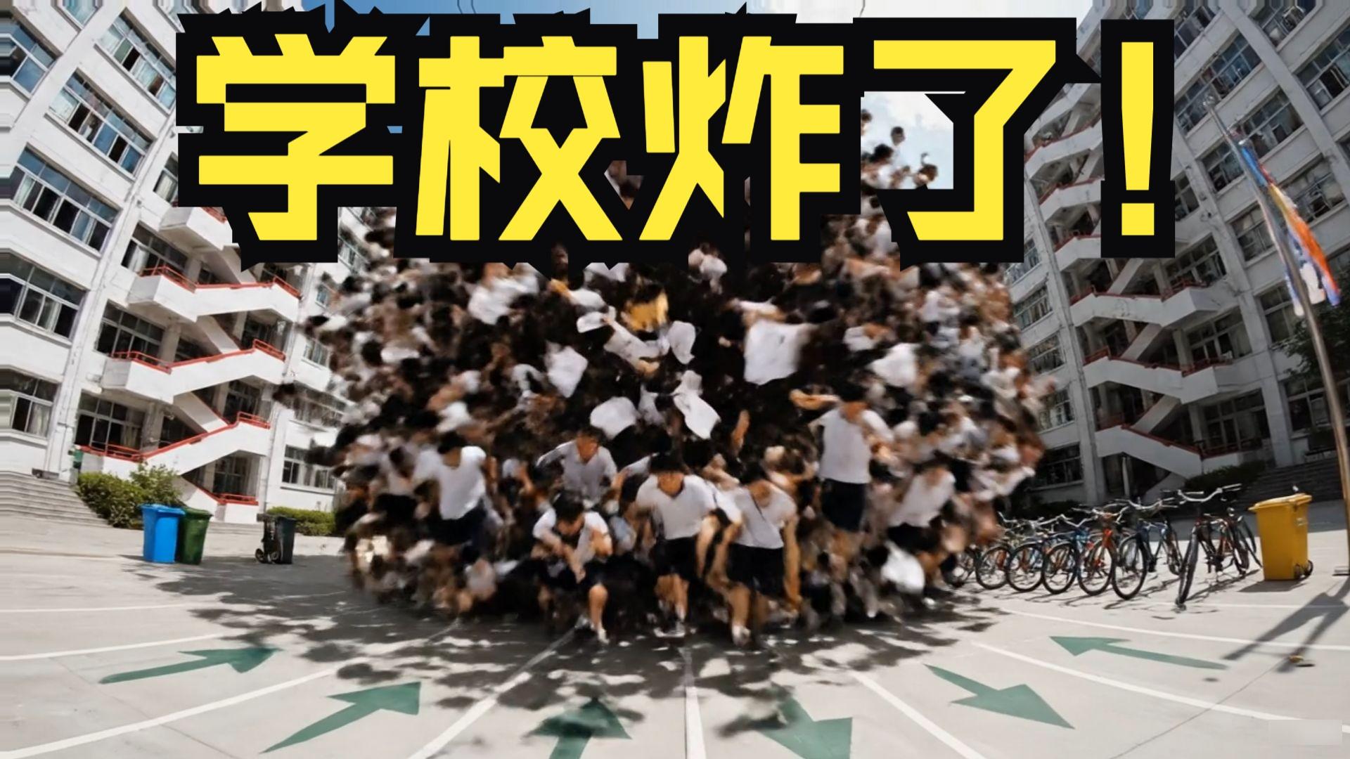 全校100万人抢饭，直接把校园炸没了！