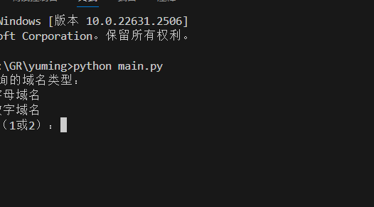 Python批量扫未注册域名源码