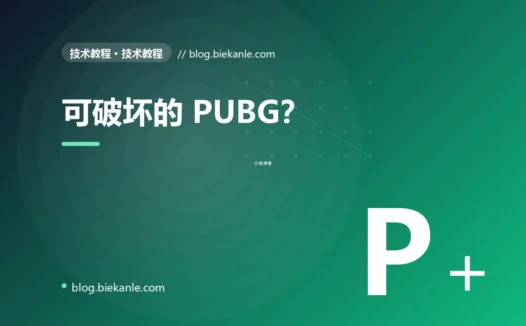 可破坏的 PUBG？