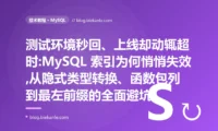 测试秒回上线却超时:MySQL 索引为何悄悄失效