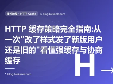 HTTP 缓存策略完全指南:从一次"改了样式发了新版用户还是旧的"看懂强缓存与协商缓存