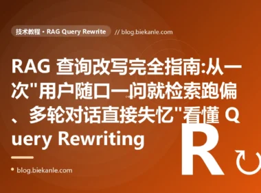 RAG 查询改写完全指南:从一次"用户随口一问就检索跑偏、多轮对话直接失忆"看懂 Query Rewriting