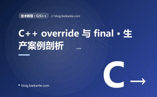 C++ override 与 final · 生产案例剖析 完全指南:速查、踩坑与最佳实践