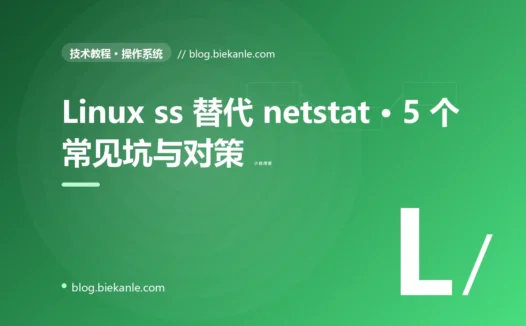Linux ss 替代 netstat · 5 个常见坑与对策 完全指南:速查、踩坑与最佳实践