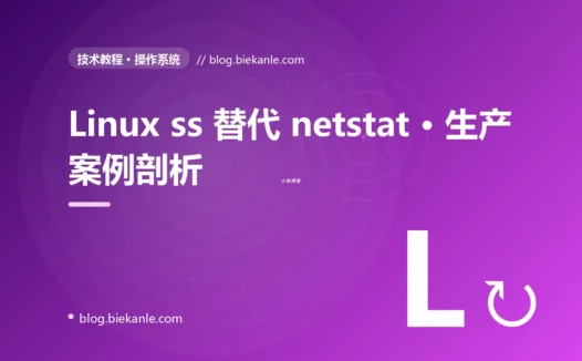 Linux ss 替代 netstat · 生产案例剖析 完全指南:速查、踩坑与最佳实践