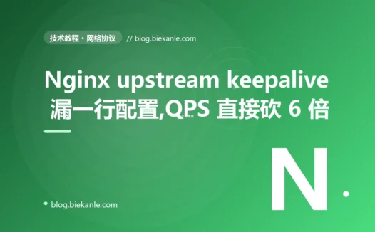 Nginx upstream keepalive 漏一行配置,QPS 直接砍 6 倍
