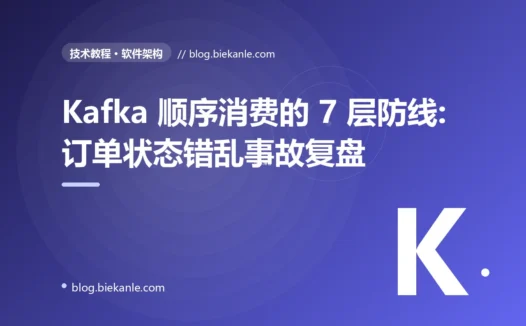 Kafka 顺序消费的 7 层防线:订单状态错乱事故复盘