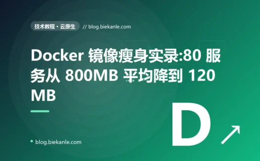 Docker 镜像瘦身实录:80 服务从 800MB 平均降到 120MB