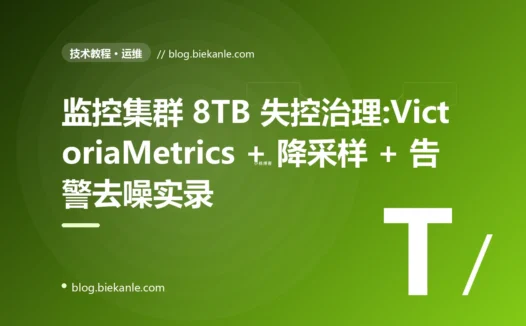 监控集群 8TB 失控治理:VictoriaMetrics + 降采样 + 告警去噪实录
