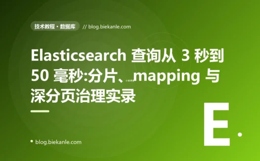 Elasticsearch 查询从 3 秒到 50 毫秒:分片、mapping 与深分页治理实录