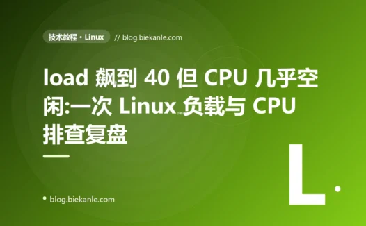load 飙到 40 但 CPU 几乎空闲:一次 Linux 负载与 CPU 排查复盘