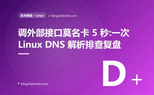 调外部接口莫名卡 5 秒:一次 Linux DNS 解析排查复盘
