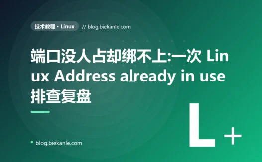 端口没人占却绑不上:一次 Linux Address already in use 排查复盘
