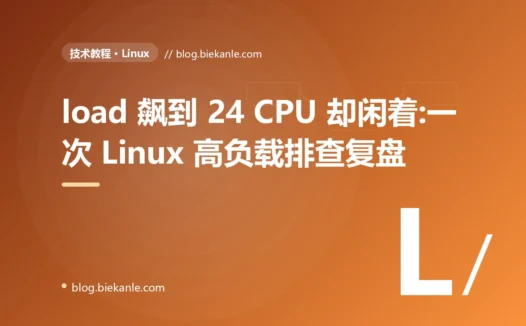 load 飙到 24 CPU 却闲着:一次 Linux 高负载排查复盘