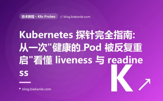 Kubernetes 探针完全指南:从一次"健康的 Pod 被反复重启"看懂 liveness 与 readiness