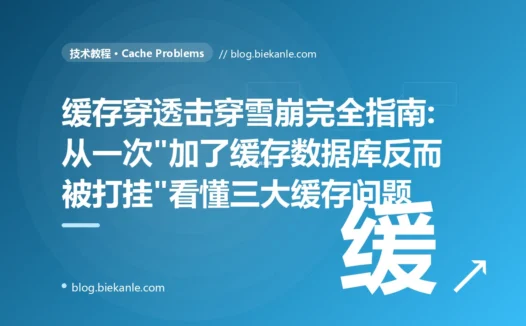 缓存穿透击穿雪崩完全指南:从一次"加了缓存数据库反而被打挂"看懂三大缓存问题