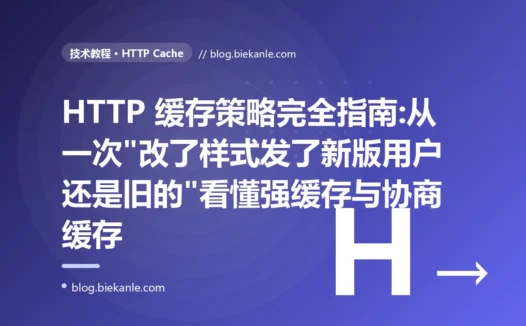 HTTP 缓存策略完全指南:从一次"改了样式发了新版用户还是旧的"看懂强缓存与协商缓存