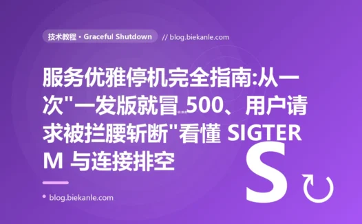 服务优雅停机完全指南:从一次"一发版就冒 500、用户请求被拦腰斩断"看懂 SIGTERM 与连接排空