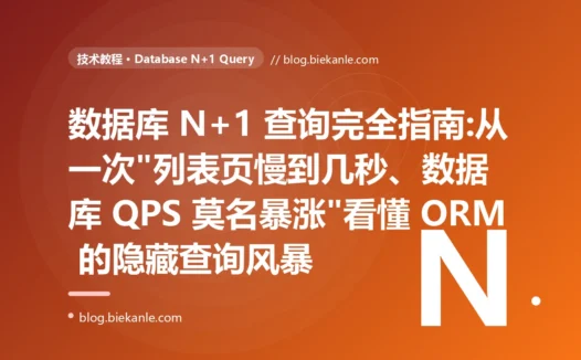 数据库 N+1 查询完全指南:从一次"列表页慢到几秒、数据库 QPS 莫名暴涨"看懂 ORM 的隐藏查询风暴