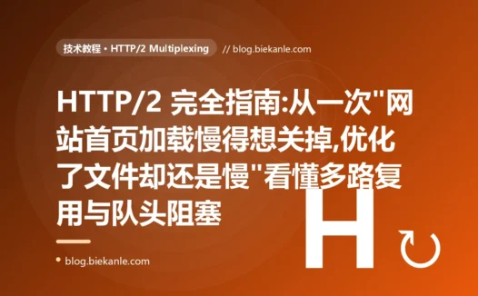 HTTP/2 完全指南:从一次"网站首页加载慢得想关掉,优化了文件却还是慢"看懂多路复用与队头阻塞
