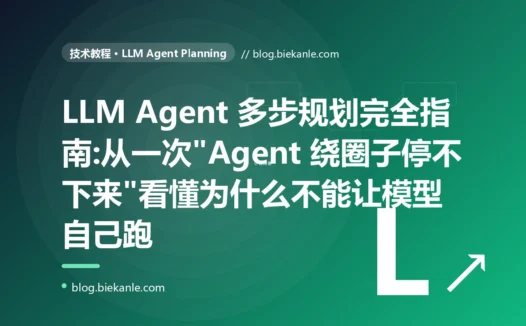LLM Agent 多步规划完全指南:从一次"Agent 绕圈子停不下来"看懂为什么不能让模型自己跑