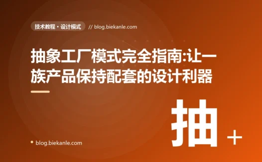 抽象工厂模式完全指南:让一族产品保持配套的设计利器