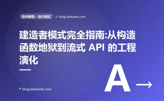 建造者模式完全指南:从构造函数地狱到流式 API 的工程演化