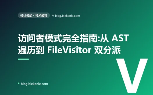 访问者模式完全指南:从 AST 遍历到 Java NIO FileVisitor 的双分派艺术