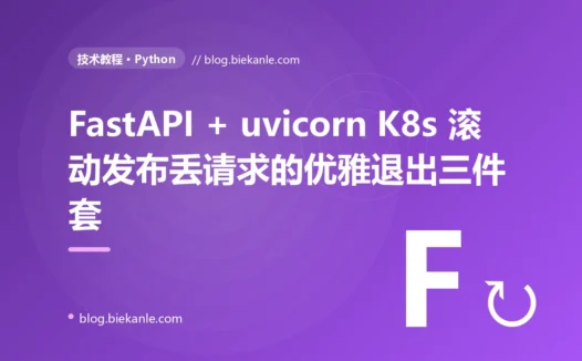 FastAPI + uvicorn 默认配置导致 K8s 滚动发布每次丢 30-50 请求的 5 天复盘:graceful shutdown 三件套配置 + ASGI lifespan drain 逻辑