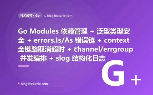 从 Go 1.x GOPATH 时代 + dep/手工 vendor 依赖对不上 + 无泛型到处 interface{} 断言 + 裸 errors.New 拼字符串无上下文 + 不传 context 协程无法取消超时 + 满世界 sync.Mutex 加锁易死锁 + 手撸 goroutine 不管生命周期到处泄漏 + 标准 log 无结构 古老 Go 体系 → 2026 Go 1.22 + Go Modules 可复现依赖 + 泛型类型安全 + errors.Is/As 错误包装错误链 + context 全链路传递取消超时 + channel/errgroup 并发编排 + slog 结构化日志 + 泛型容器函数式工具 现代 Go 体系 87 天战役复盘:47 套工程修法 + 7 个 P0 复盘 + 6 条工程哲学