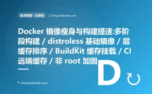 Docker 镜像从 1.4GB 瘦到 90MB:多阶段构建、层缓存与 BuildKit 提速实战