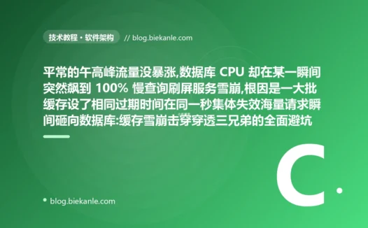 缓存集体过期压垮数据库:缓存雪崩避坑复盘