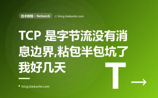 我想当然地以为 TCP 发一次就能收一次,结果客户端发来的消息要么粘成一坨、要么被截成两半,我对着错乱的数据排查了好几天才搞懂粘包半包的深度复盘