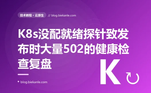 我每次发布服务都有一两分钟大量 502、用户骂声一片,可实例明明都起来了,我对着 K8s 健康检查探针的配置排查了大半天的复盘