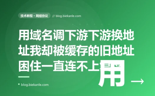 我的服务通过域名调用下游,下游因为故障切换换了 IP,我的服务却还死死连着那个已经下线的旧 IP 一直报连接失败,重启之后才恢复,原来是 DNS 解析结果被缓存了很久不刷新的深度复盘