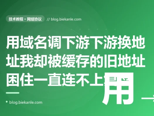我的服务通过域名调用下游,下游因为故障切换换了 IP,我的服务却还死死连着那个已经下线的旧 IP 一直报连接失败,重启之后才恢复,原来是 DNS 解析结果被缓存了很久不刷新的深度复盘